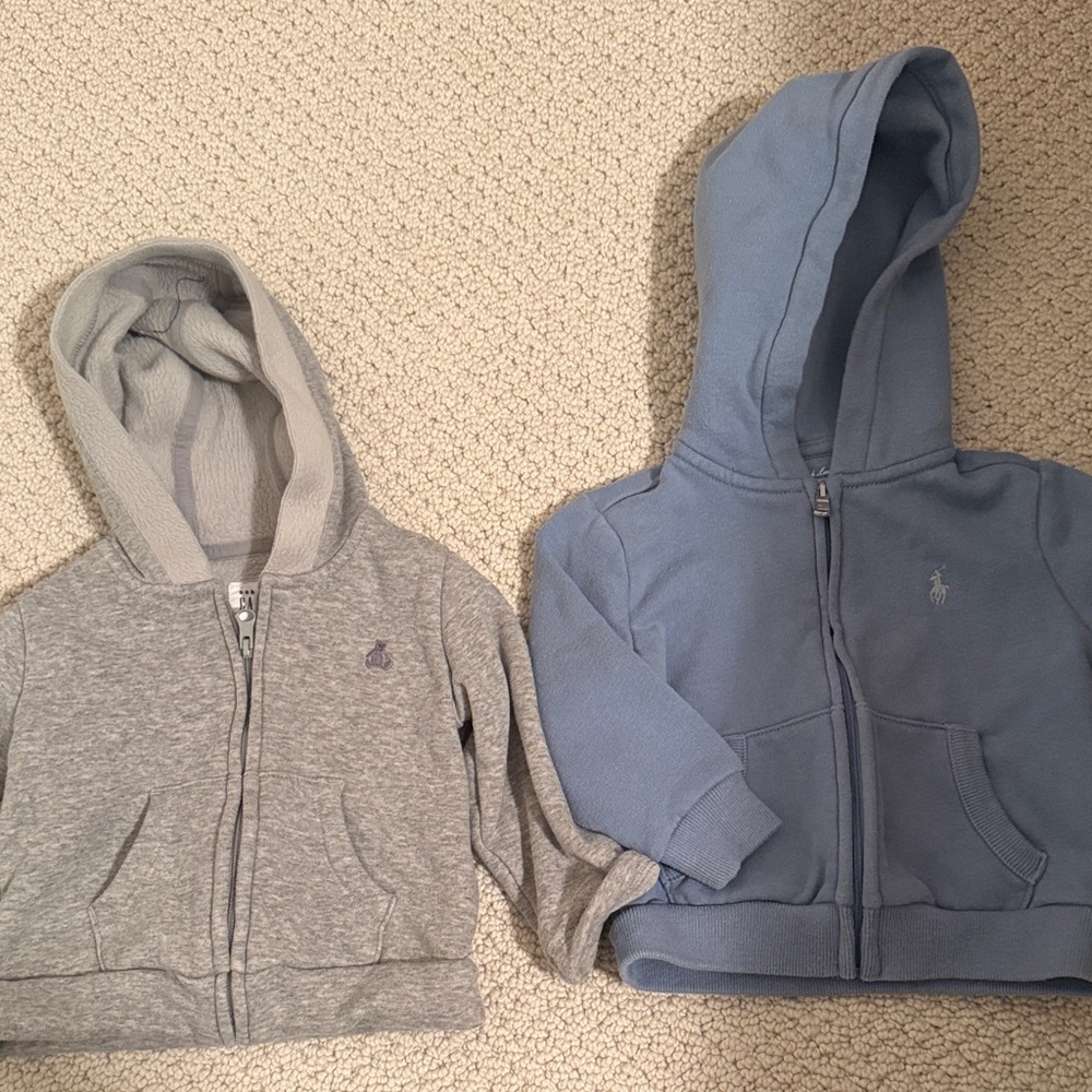 Polo by Ralph Lauren Kids Hooded Zip Sweatshirts - Blue & Gray
